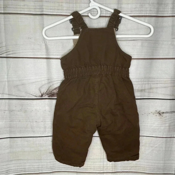 Schmidt Workwear Kids Overalls 12 Months Brown Insulated Zip Up Adjustable Strap - Picture 4 of 7